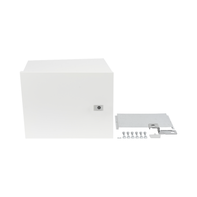 EPCOM INDUSTRIAL - Gabinete para instalación de 2 Baterías PL4012, Fabricado en Lámina Galvanizada, Opción para montar en poste (No incluido)