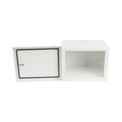 EPCOM INDUSTRIAL - Gabinete para instalación de 2 Baterías PL4012, Fabricado en Lámina Galvanizada, Opción para montar en poste (No incluido)