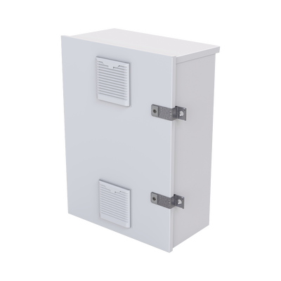 EPCOM INDUSTRIAL - Gabinete para instalación de 2 Baterías PL110D12, Fabricado en Lámina Galvanizada, Accesorios para piso o poste (No incluidos)