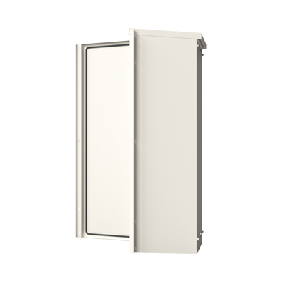 EPCOM INDUSTRIAL - Gabinete Acero Galv. para 3 Bat. PL110D12. Puerta Sin Ventilación. Acc. de piso o poste No incluidos (400 x 1060 x 300mm).