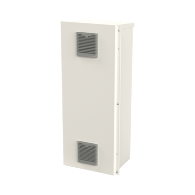 EPCOM INDUSTRIAL - Gabinete Acero Galv. para 3 Bat. PL110D12. Puerta Ventilada. Acc. de piso o poste No incluidos (400 x 1060 x 300mm).