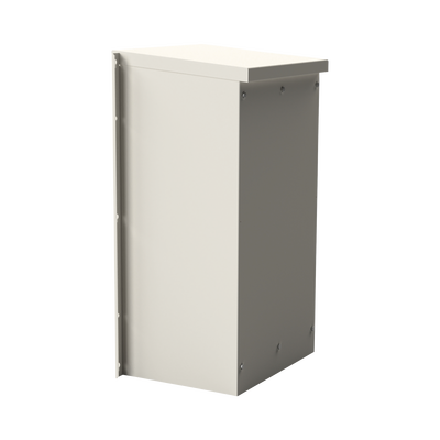 EPCOM INDUSTRIAL - Gabinete Acero Galv. para 2 Baterías PL110D12  (400 x 730 x 300mm). Puerta Ventilada. Acc. para piso o poste No incluidos.