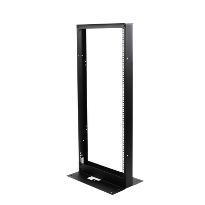 LINKEDPRO BY EPCOM - Rack de 2 Postes, Estándar 19", 24 Unidades, Fabricado en Acero, Base "L" para Anclar a Piso.