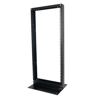 LINKEDPRO BY EPCOM - Rack de 2 Postes, Estándar 19", 24 Unidades, Fabricado en Acero, Base "L" para Anclar a Piso.