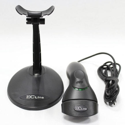 ECLINE - Lector Ecline Laser de Codigos Escaner de Mano 1D Corto Alcance 25-600MM Speed 200 S USB PS2