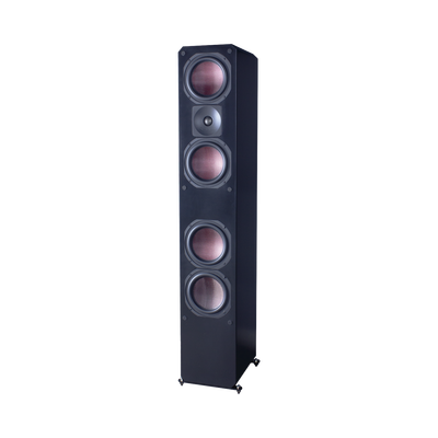 TRUAUDIO - ELITE SERIES PREMIUM HOME THEATER 3 VIAS, 4 WOOFER DE FIBRA DE CARBONO 6.5", 1 TWEETER DE TITANIO, COLOR NEGRO