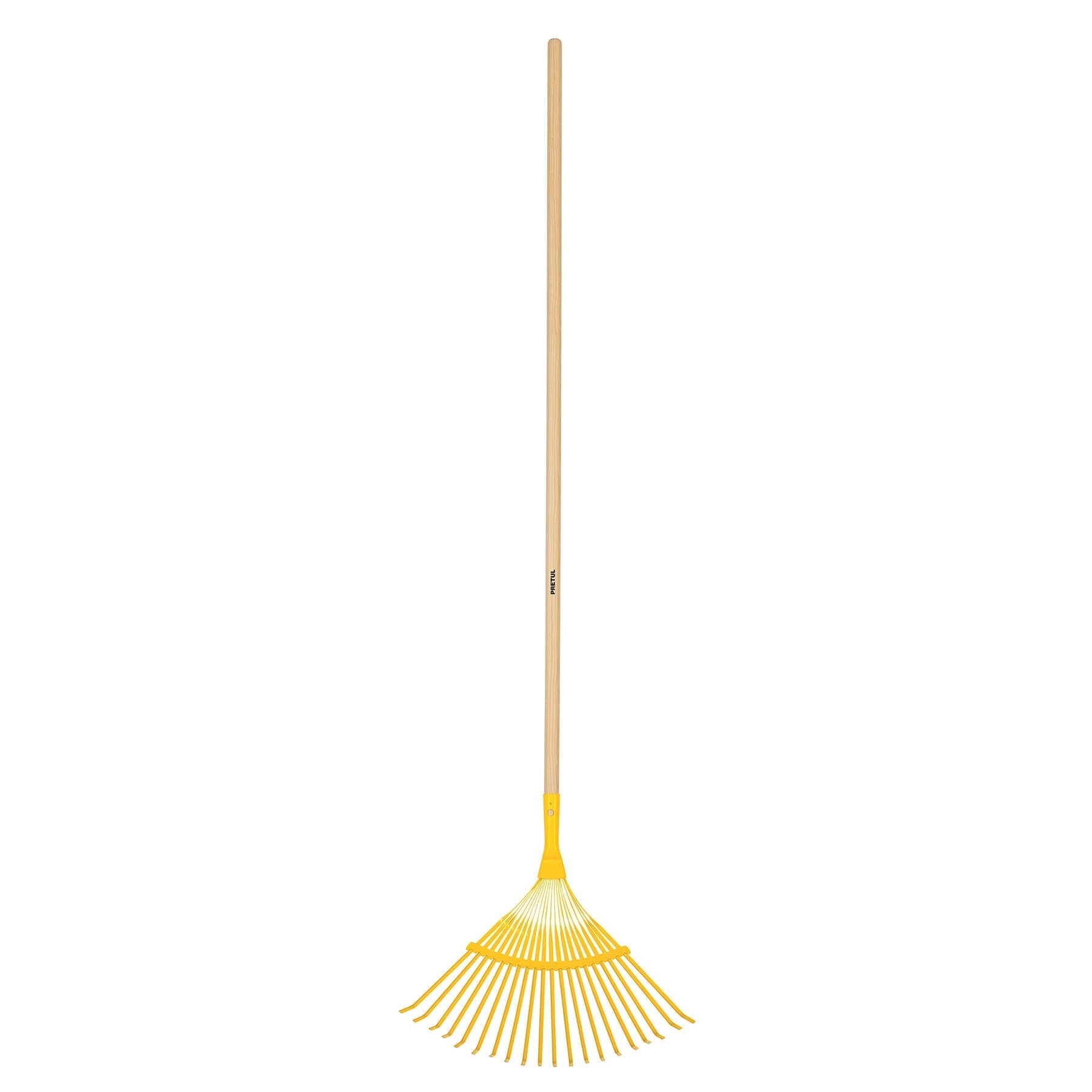 Escoba metálica para jardín, curva, 20 dientes, mango 48'
