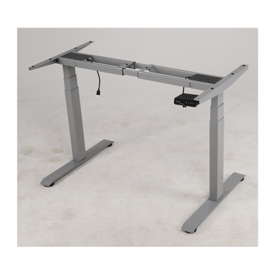 EPCOM INDUSTRIAL - Base de Escritorio Motorizado Profesional / Altura Ajustable 60-125cm / Estructura Estable / Funcionamiento Suave / 3 Preset de Posiciones / Color Gris / Soporta hasta 100Kg de carga