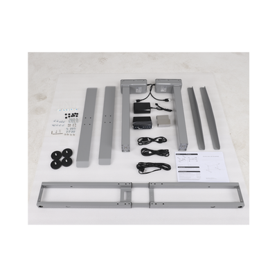 EPCOM INDUSTRIAL - Base de Escritorio Motorizado Profesional / Altura Ajustable 60-125cm / Estructura Estable / Funcionamiento Suave / 3 Preset de Posiciones / Color Gris / Soporta hasta 100Kg de carga