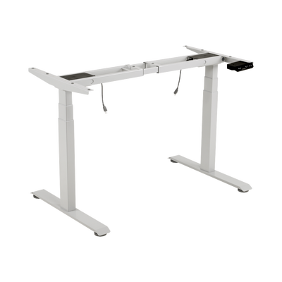EPCOM INDUSTRIAL - Base de Escritorio Motorizado Profesional / Altura Ajustable 60-125cm / Estructura Estable / Funcionamiento Suave / 3 Preset de Posiciones / Color Blanco / Soporta hasta 100Kg de carga