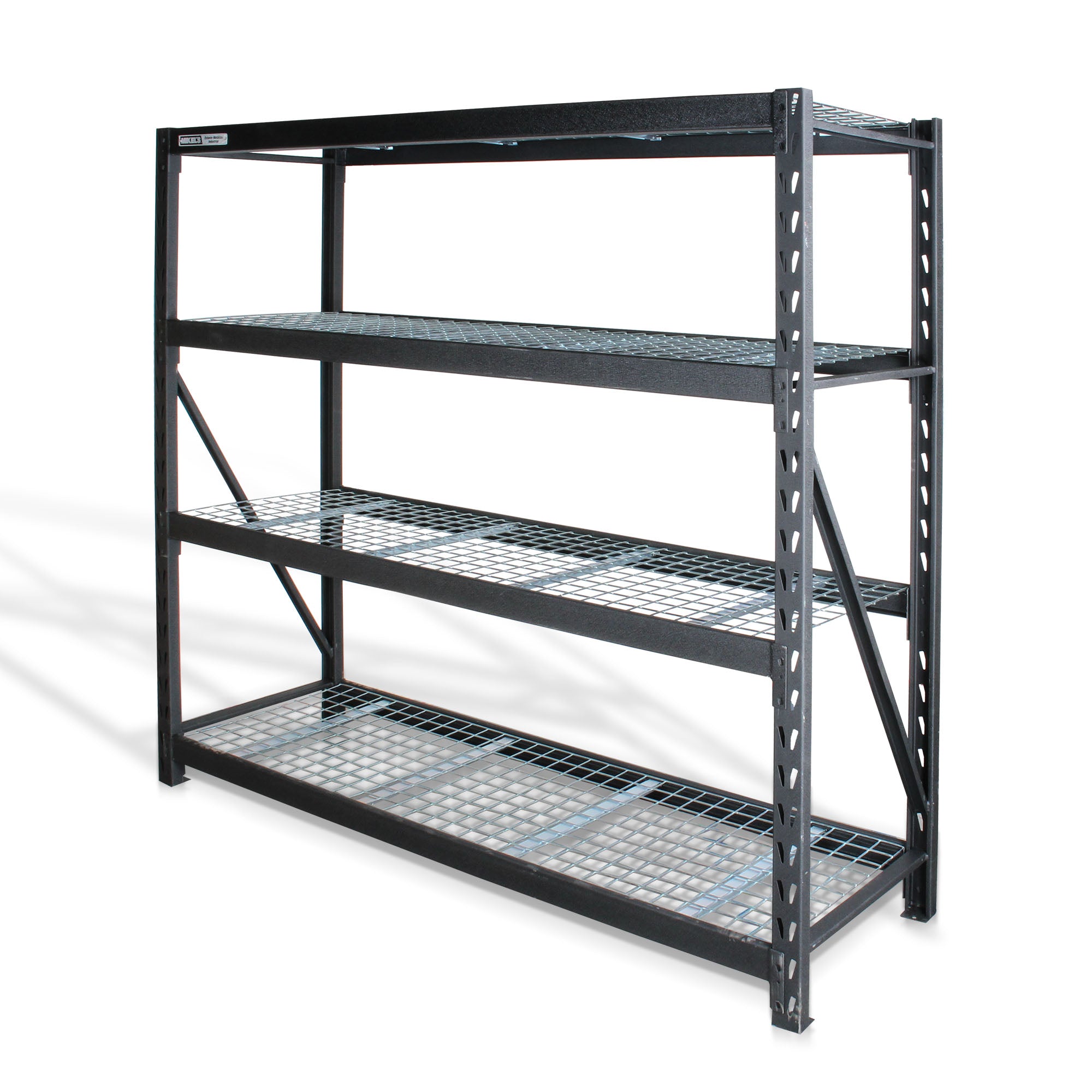 Estante para almacenaje metálico  industrial (77”x24”) 4 repisas (2,500 kgs)