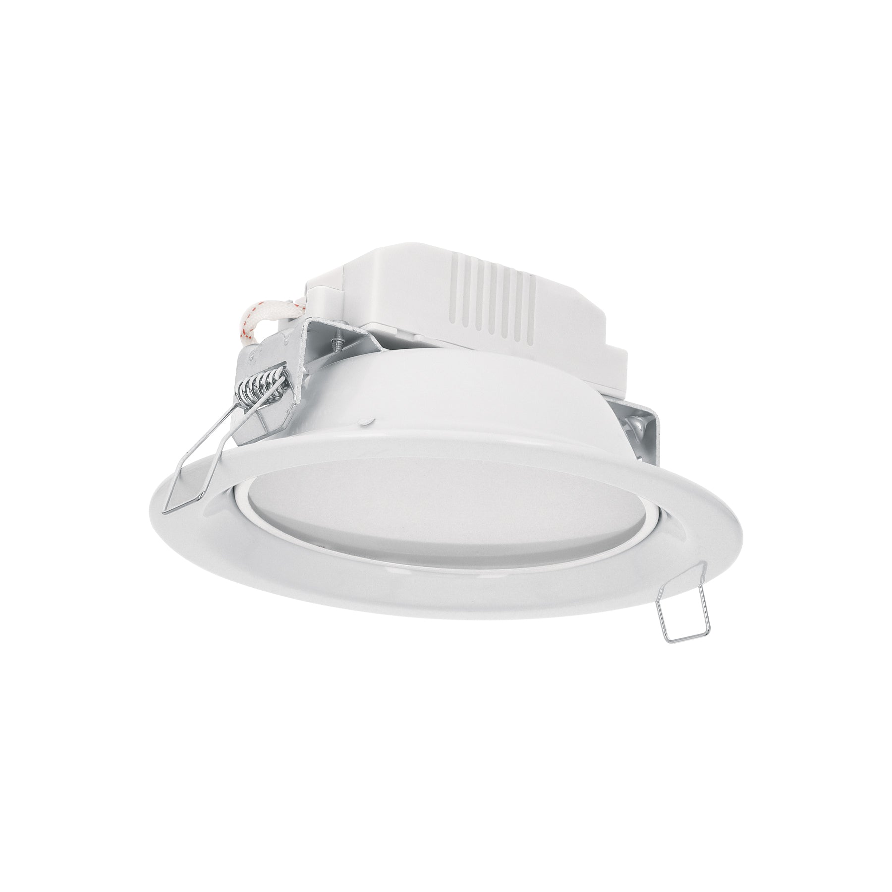 Luminario LED empotrado redondo de 6 W, luz calida, Volteck