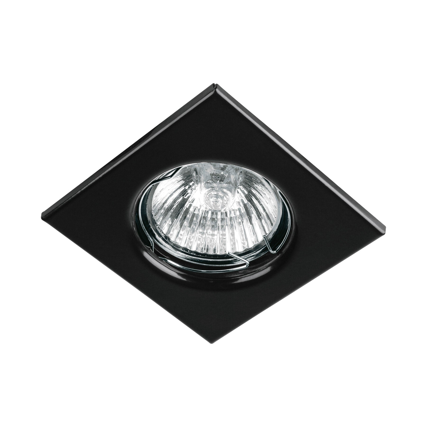 Luminario cuadrado negro spot fijo, lampara no incluida