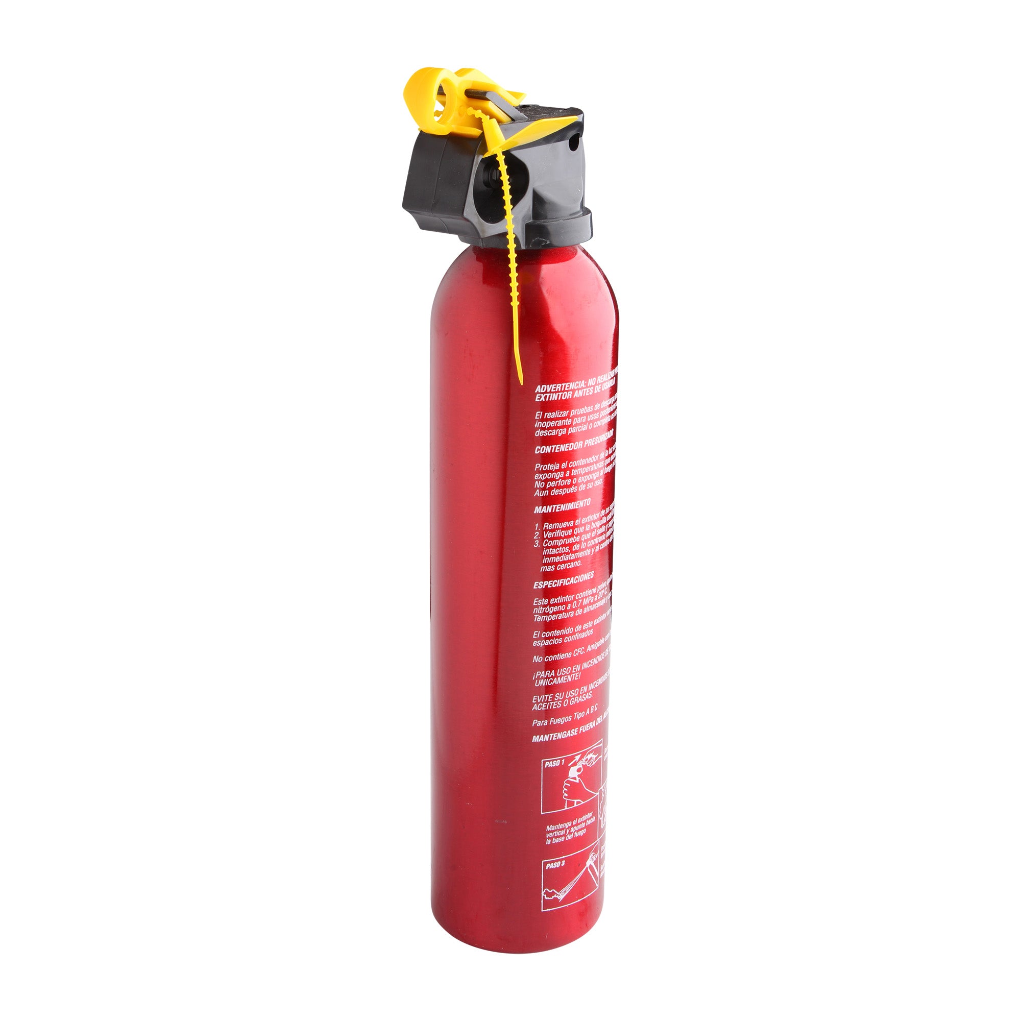 Extintor de emergencia de aluminio No Recargable (450 grs)