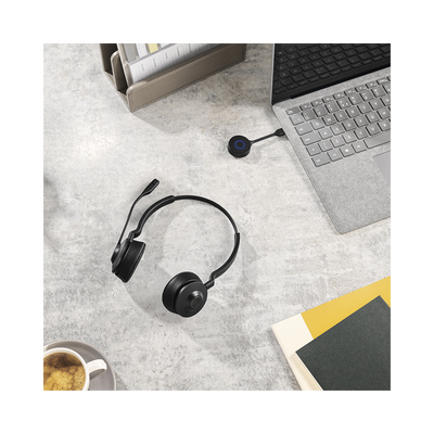 JABRA - Jabra Engage 55, Auricular stereo versión MS con aislamiento de ruido activa, adaptador DECT USB-A (9559-450-125)
