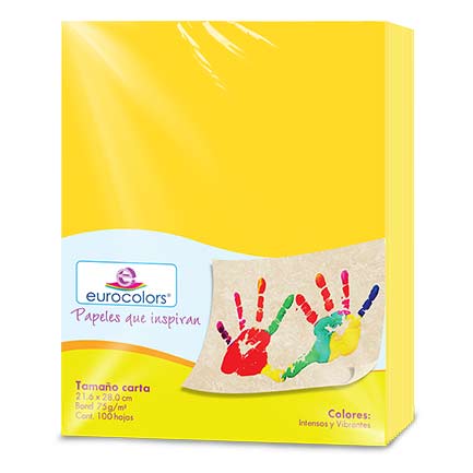 EUROCOLORS - Papel Cortado Eurocolors Carta Canario C/100