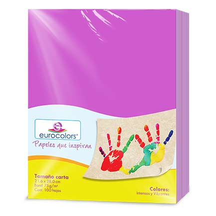 EUROCOLORS - Papel Cortado Eurocolors Carta Purpura C/100