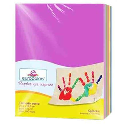 EUROCOLORS - Papel Cortado Eurocolors Carta Arcoiris Pastel C/100