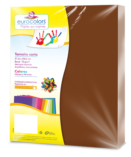 EUROCOLORS - Papel Cortado Eurocolors Carta Cafe C/100