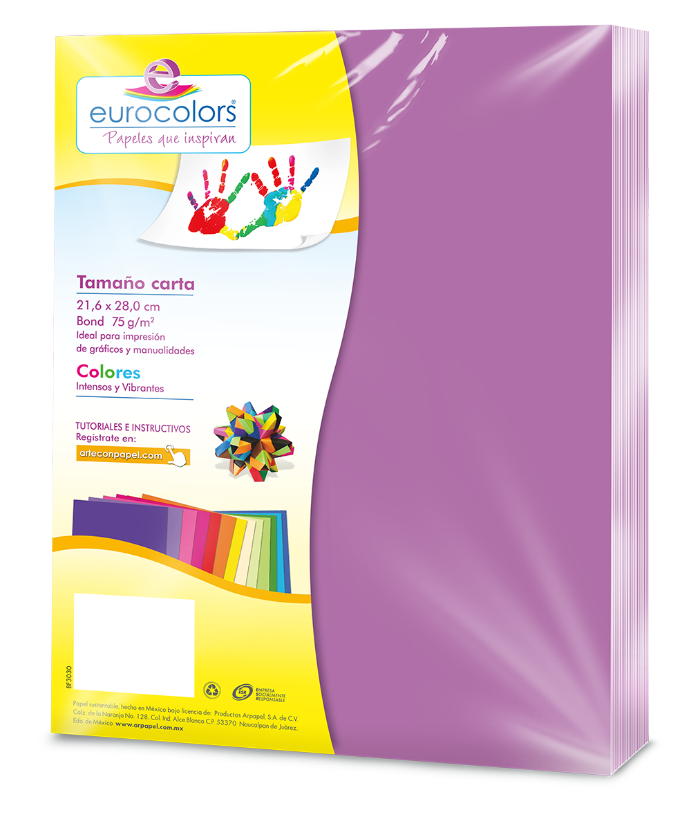 EUROCOLORS - Papel Cortado Eurocolors Carta Violeta C/100