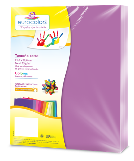 EUROCOLORS - Papel Cortado Eurocolors Carta Violeta C/100
