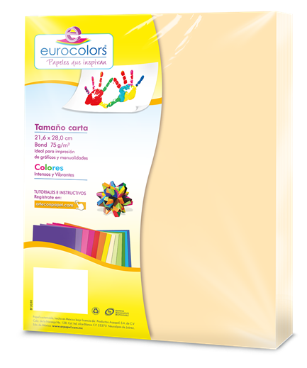 EUROCOLORS - Papel Cortado Eurocolors Carta Crema C/100