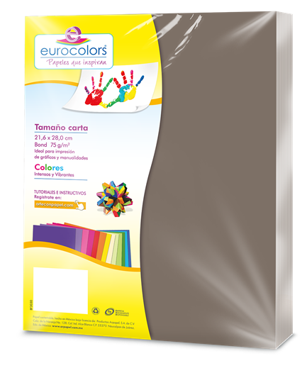 EUROCOLORS - Papel Cortado Eurocolors Carta Gris C/100