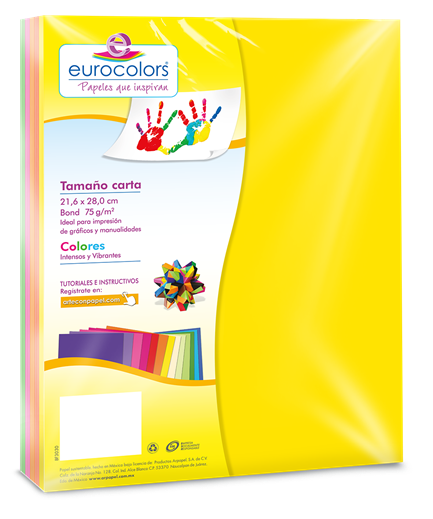 EUROCOLORS - Papel Cortado Eurocolors Carta ArcoiriS Neon C/100