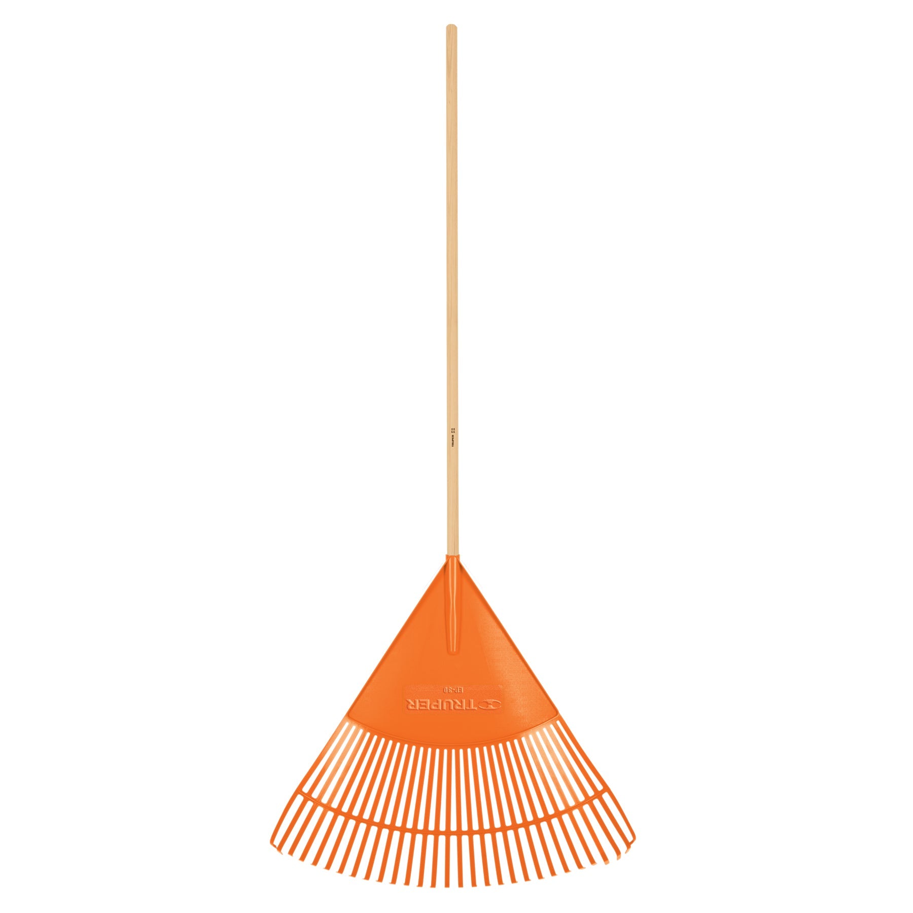 Escoba plastica para jardin, flexible, 30 dientes, mango 48'