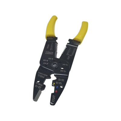 EPCOM POWERLINE -  Pinza Cortacables / Pelacables 10 a 22 AWG con Plegador de Conectores.
