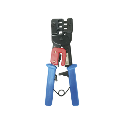 EPCOM POWERLINE - Pinza para Plegar Conectores con Cavidades para RJ45 (8P8C), RJ11 (6P4C) y RJ9 (4P4C). Mecanismo para Plegado Asegurado.