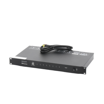 EPCOM PROAUDIO - Secuenciador de Potencia | 8 Salidas | Delay de activación de 1 segundo | Recomendado para rack de amplificación, Videowall, o equipos de alta potencia.
