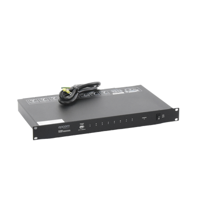 EPCOM PROAUDIO - Secuenciador de Potencia | 8 Salidas | Delay de activación de 1 segundo | Recomendado para rack de amplificación, Videowall, o equipos de alta potencia.