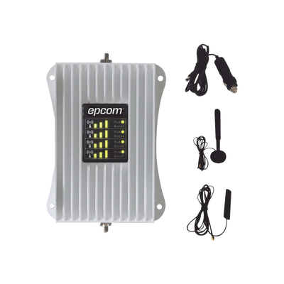 EPCOM - KIT Amplificador de Señal Celular Para Vehículo/ Soporta y Mejora la Señal Celular 5G, 4G LTE/ Múltiples Operadores, usuarios y dispositivos/ Ideal para Vehículo tipo Camioneta, Pick up o Sedán.
