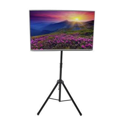 EPCOM - Trípode Portátil con Soporte de piso para Monitores de 32 a 65" / Vesa 600 x 400 / Acero / Montaje de 65 cm a 1 mt
