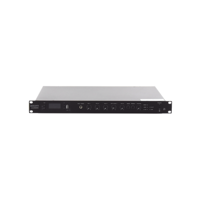 EPCOM PROAUDIO - Amplificador de Audio | 1 canal | 350 W | Sistema 100V y Baja Impedancia | 4 Entradas de Micrófono Balanceadas | Bluetooth | USB | SD | FM | Montaje en Rack