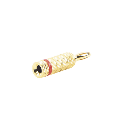 EPCOM PROAUDIO - Conector Banana Tipo Tornillo para Bocinas | Instalaciones Profesionales de Audio | Chapado en Oro | Color Rojo (1 Pieza)