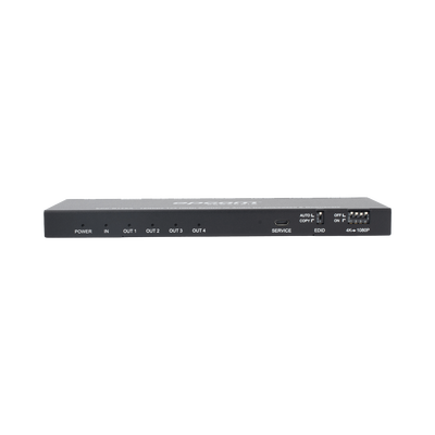EPCOM PROAUDIO - Splitter HDMI 1x4 | 1 Entrada a 4 salidas (Simultaneas) | 4K@60Hz | Extractor de Audio | Down Scaler | HDR  4:4:4 | EDID | 18Gbps
