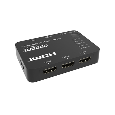 EPCOM PROAUDIO - Switch HDMI 5x1 | 18Gbps | 4K@60Hz | YCbCr 4:4:4 | HDR, Dolby Vision y HLG | Soporte 3D | Conmutación Automática y Manual | Diseño Compacto
