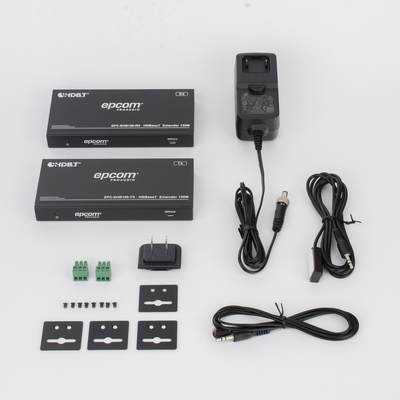 EPCOM PROAUDIO - Kit Extensor HDMI | 4K2K@60HZ | HDR 4:4:4 | HDBaseT | 120/150m | Salida de Audio | HDCP 2.2 | IR Bidireccional