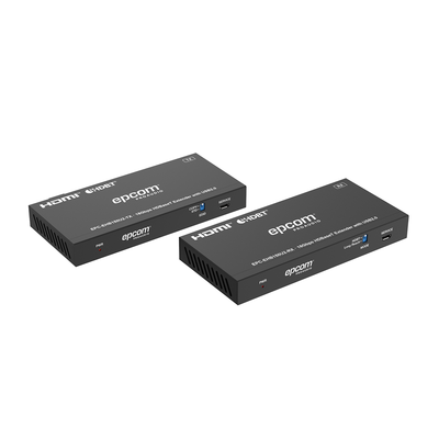 EPCOM PROAUDIO - Kit Extensor HDMI con KVM |  4K@60Hz 4:4:4 | 150m en 1080 | 120m en 4K | HDBaseT | USB 2.0 | IR Bidireccional | POC | EDID