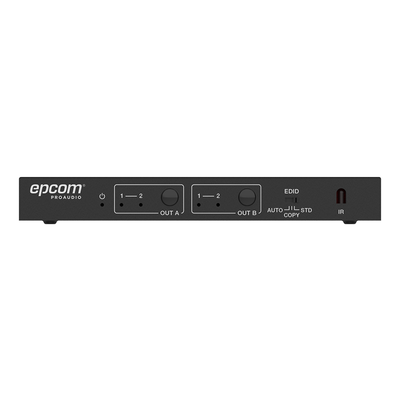 EPCOM PROAUDIO - Matricial HDMI | 2x2 | 4K2K@60Hz | HDR | YCbCr 4:4:4 | EDID Auto | Extractor de Audio | Salida de audio análoga y digitalizados | HDCP 2.2 | 18 Gbps