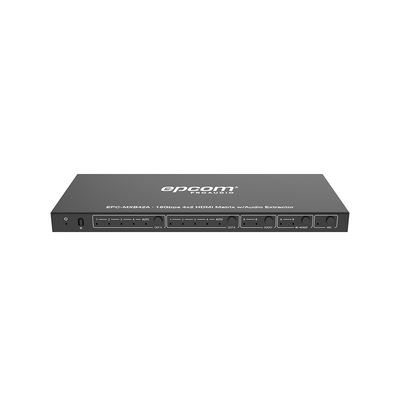 EPCOM PROAUDIO - Matricial HDMI | 4x2 | 4K2K@60Hz | HDR | YCbCr 4:4:4 | EDID Auto | Extractor de Audio | Salida de audio análoga y digitalizados | HDCP 2.2 | 18 Gbps