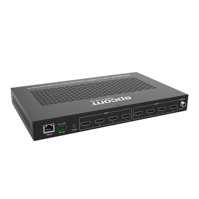 EPCOM PROAUDIO - Matriz HDMI 4×4 | Video Wall | Seamless Switch | 10 Modos de Visualización |  4K@60Hz 4:4:4 | HDMI 2.0b y HDCP 2.2 | Control vía Web, IR, RS-232 y TCP/IP