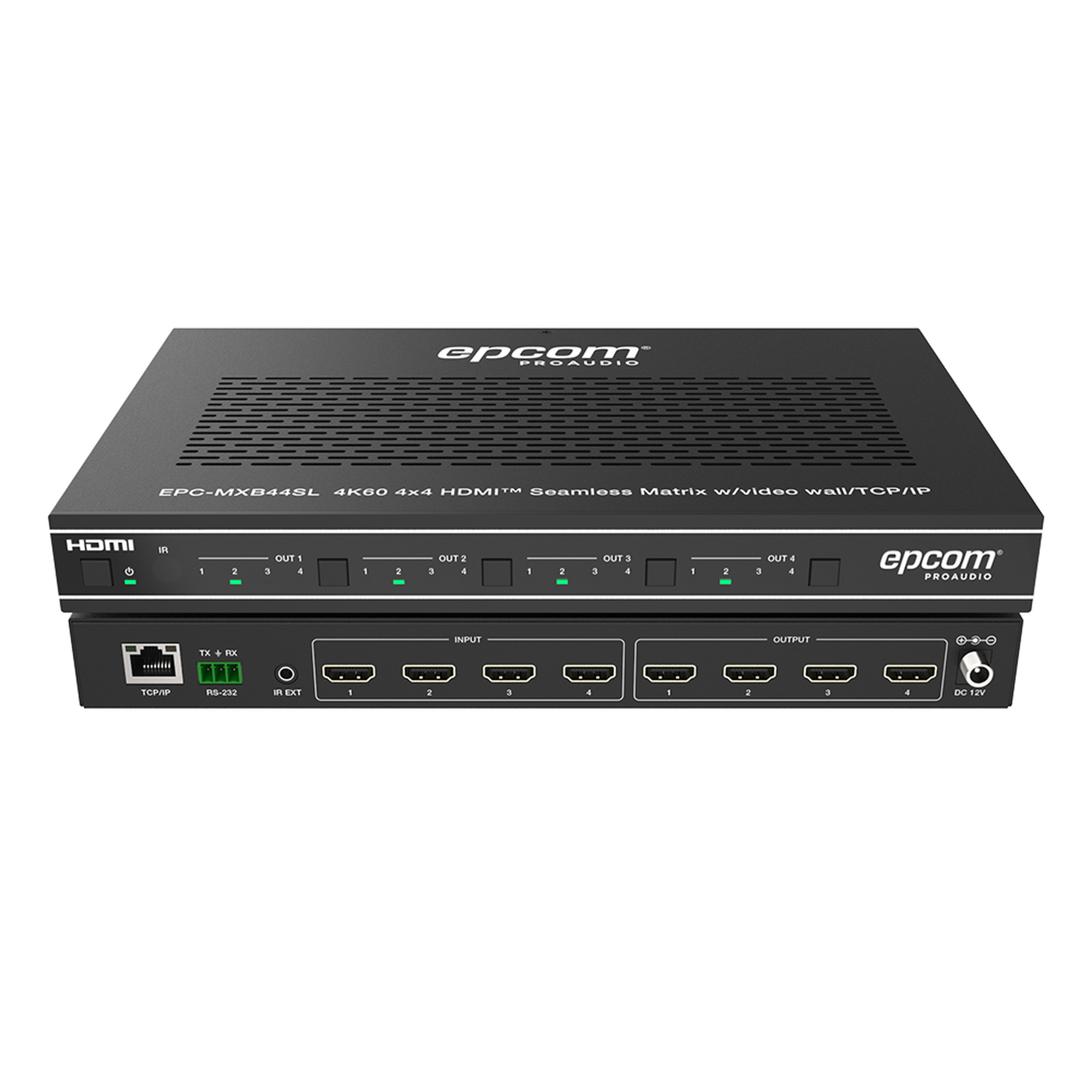 EPCOM PROAUDIO - Matriz HDMI 4x4 de 18 Gbps