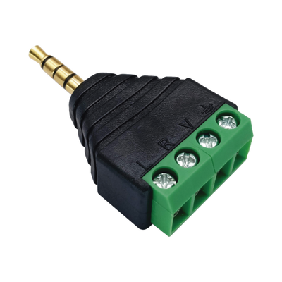EPCOM PROAUDIO - Conector de audio de 3.5mm macho a terminal de tornillo de 4 pines