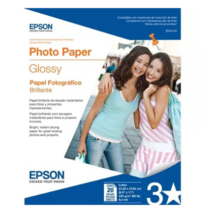 EPSON - Papel Epson 8.5x11" Carta Fotografico DPI 720 C/20