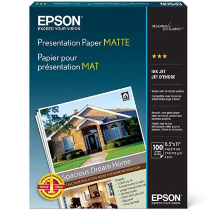 EPSON - Papel Epson 8.5x11" Carta DPI 720 C/100