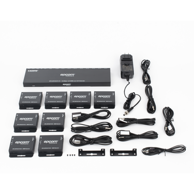 EPCOM PROAUDIO - Splitter HDMI 1x8 | Extensor HDMI | 4K@30Hz 40m | 1080p@60Hz 70m | Función PoC |  4:4:4