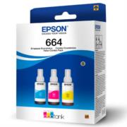 EPSON - Tinta Epson T664 Pack 3 Pzas Colores Cian/Magenta/Amarillo